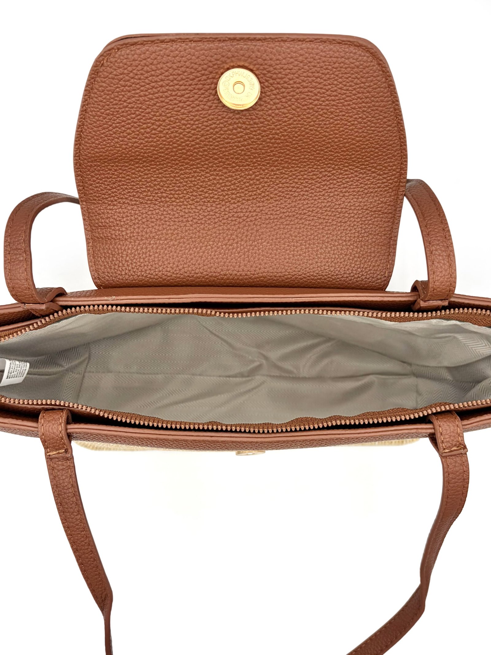 Bolso playero de yute cafe - Imagen 5