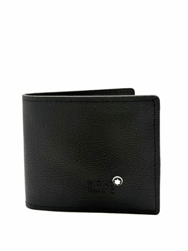Billetera MB negra lisa texturizada hombre