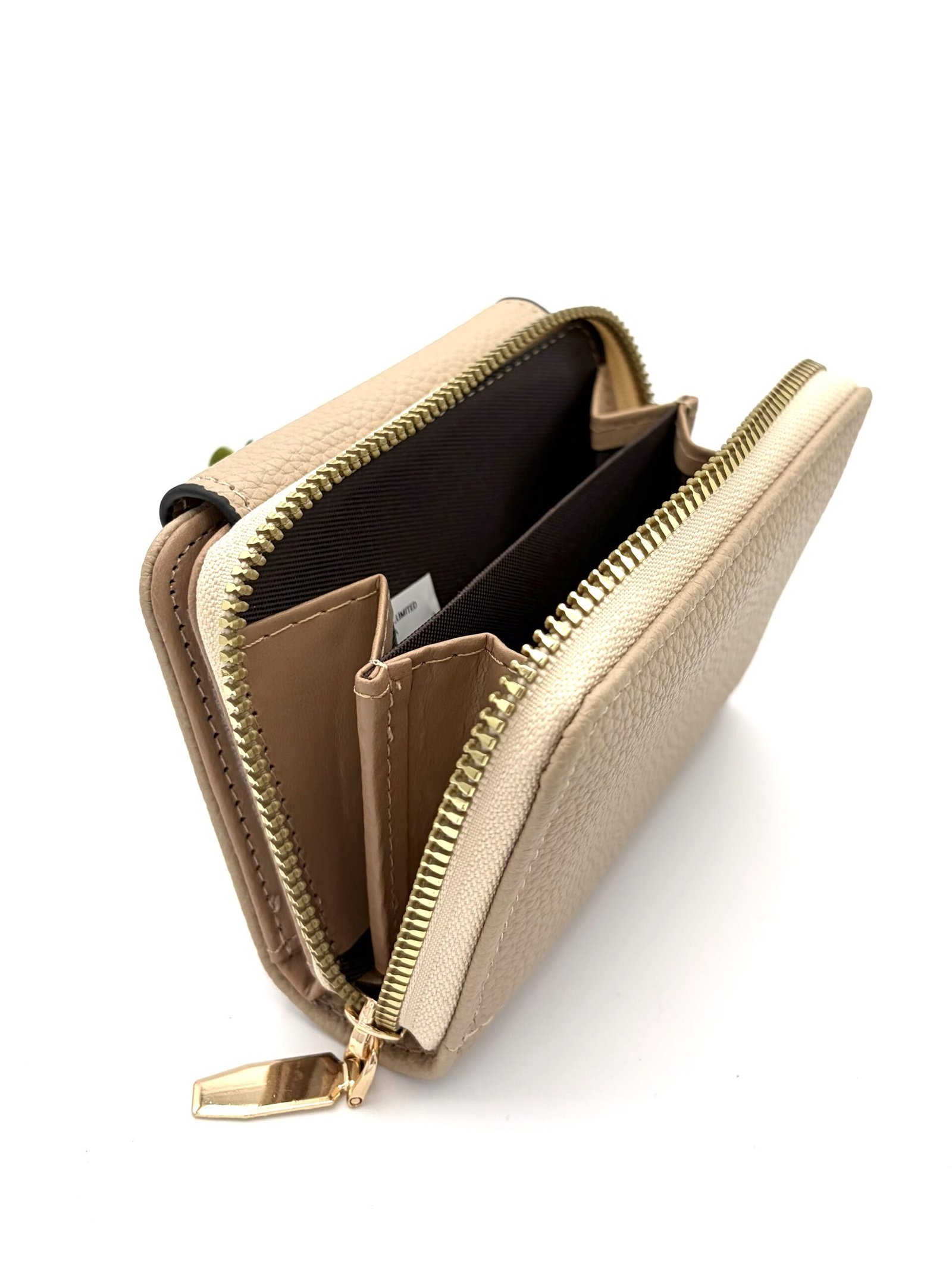 Billetera pequeña beige mujer - Imagen 4