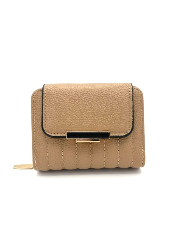 Billetera pequeña Camel mujer