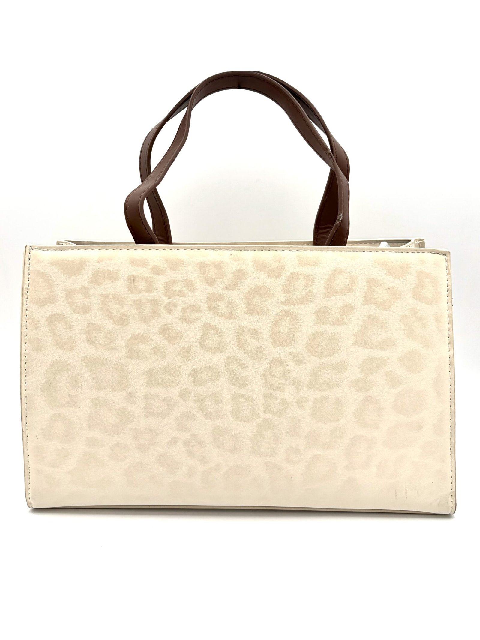 Bolso mediano animal print beige cafe - Imagen 4