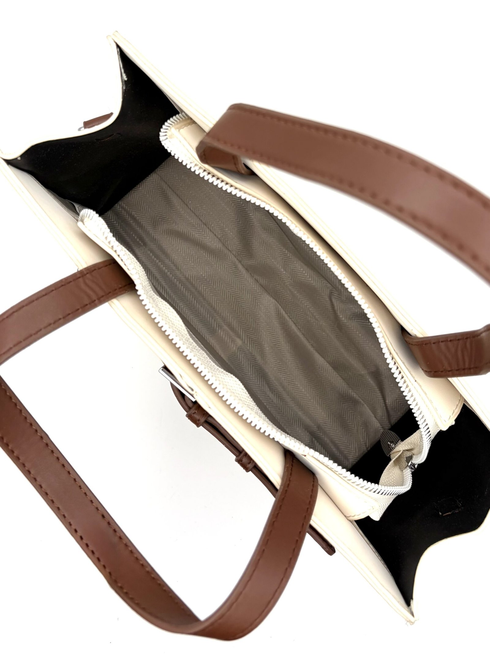 Bolso mediano animal print beige cafe - Imagen 5
