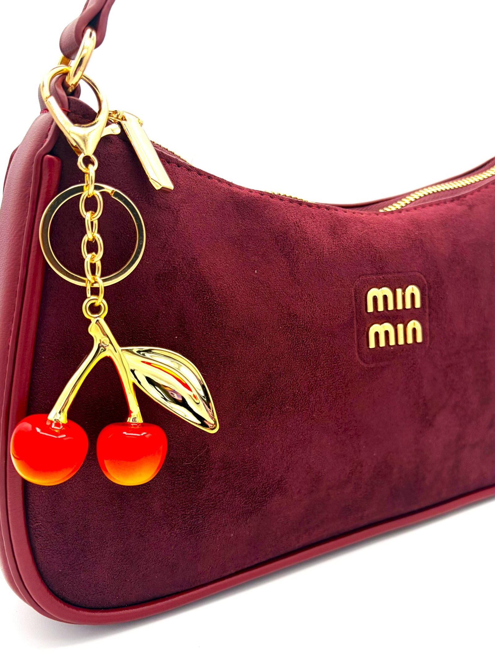 Bolso gamuza minmin vino - Imagen 3