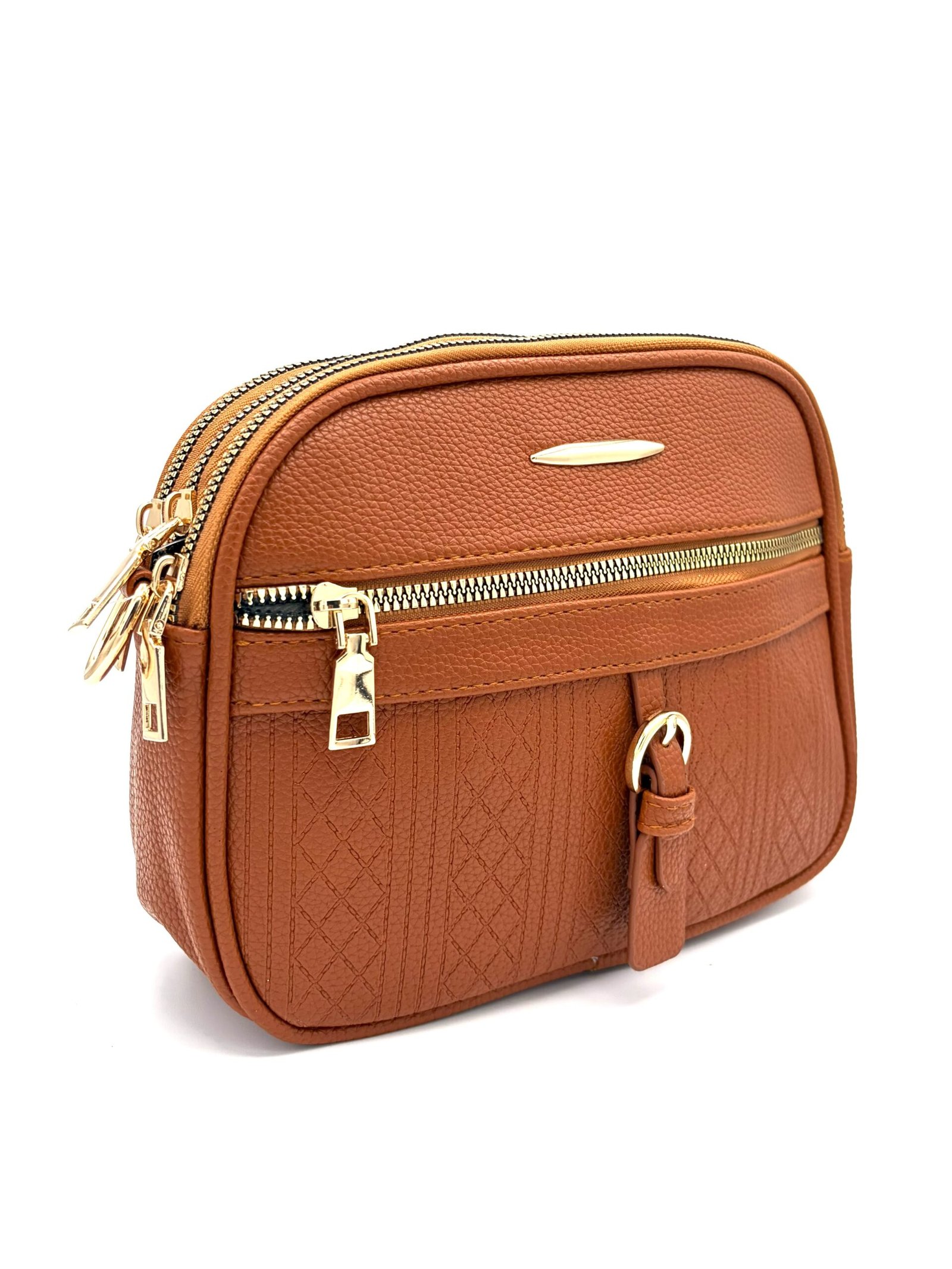 Bolso estilo carriel mujer mostaza - Imagen 3