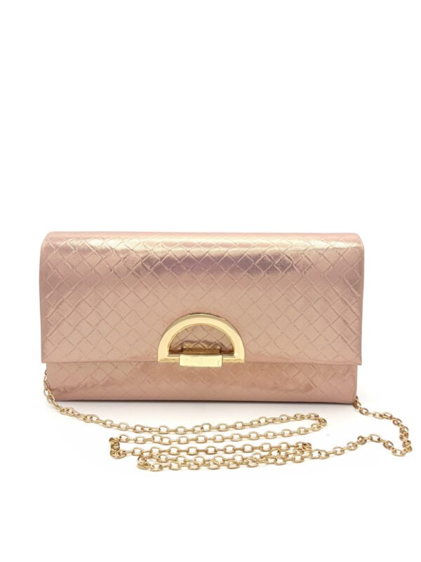 Bolso oro rosa tornasol