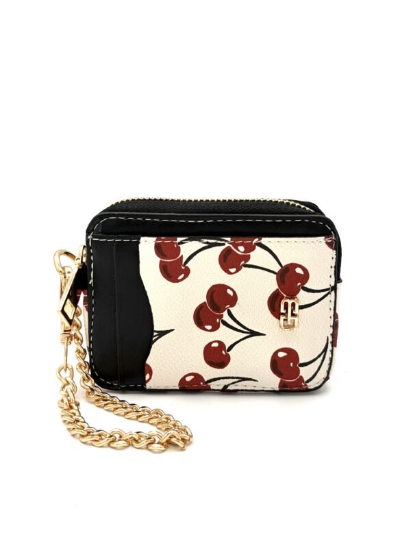 Monedero cereza negro mujer