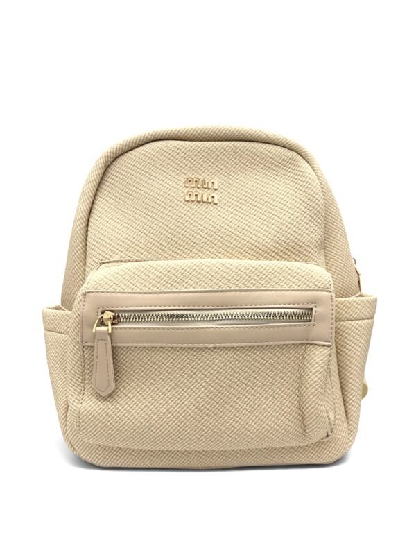 Morral texturizado beige mujer