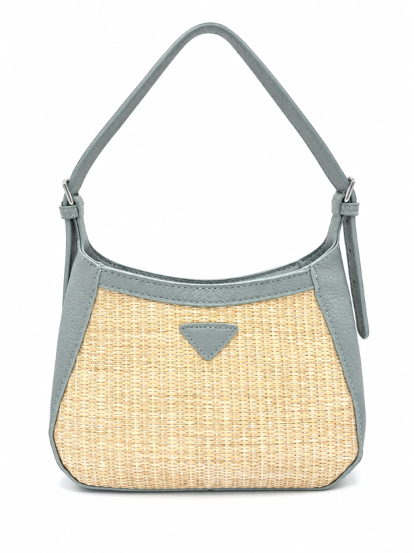 Bolso pequeño de yute azul